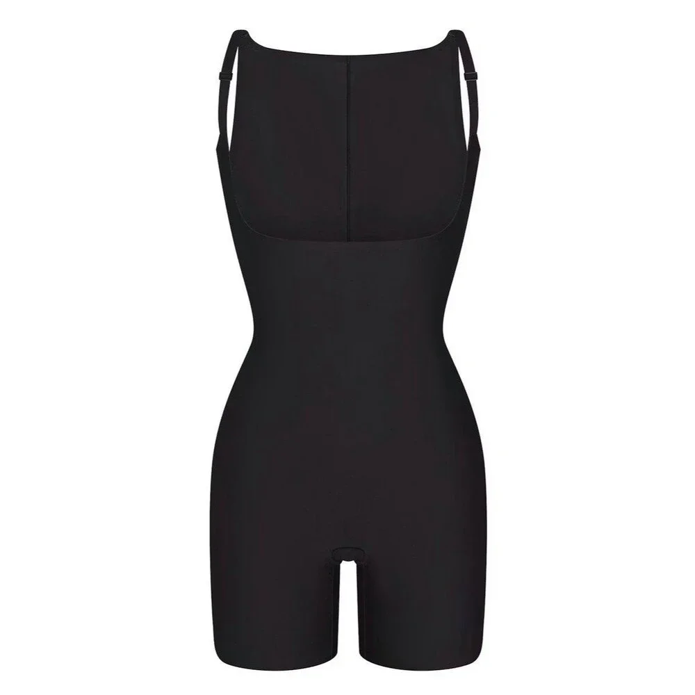 Skims Body CS Open Back Mid Thigh Bodysuit Onyx - Picture 1 of 9